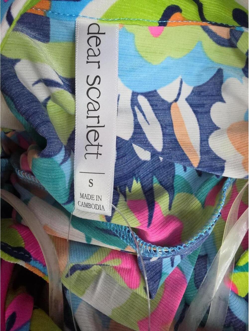 Scarlett Multicolor Floral V-Neck Tunic Top Size Small, Med, Large - Picture 5 of 5